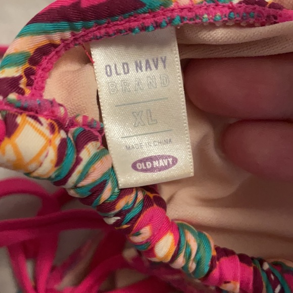 👙☀️OLD NAVY PAISLEY TIE STRING BIKINI XL/L🌈🏝 - Picture 4 of 5
